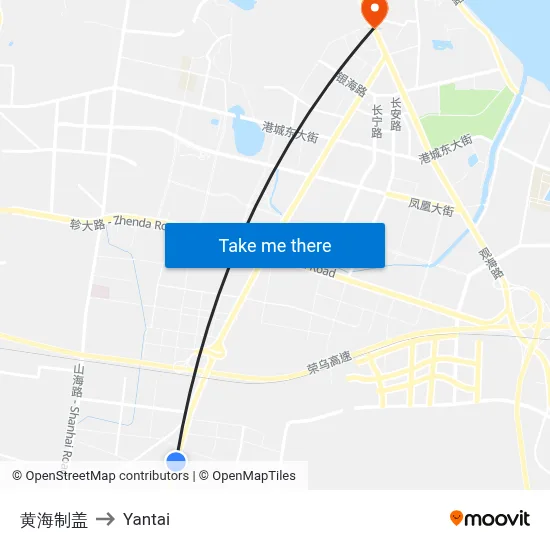 Huanghai Cap Manufacturing to Yantai map