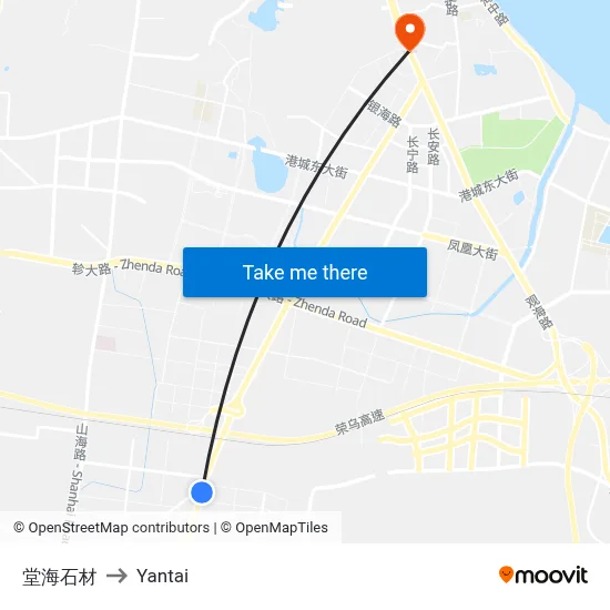 Tanghai Stone Materials to Yantai map
