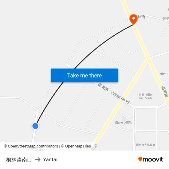 Tonglin Road South Entrance to Yantai map