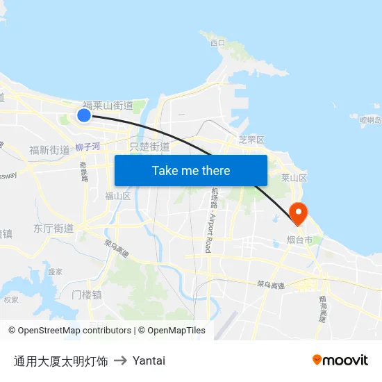 Universal Building Taiming Lighting to Yantai map