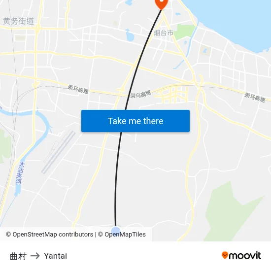 Qucun to Yantai map