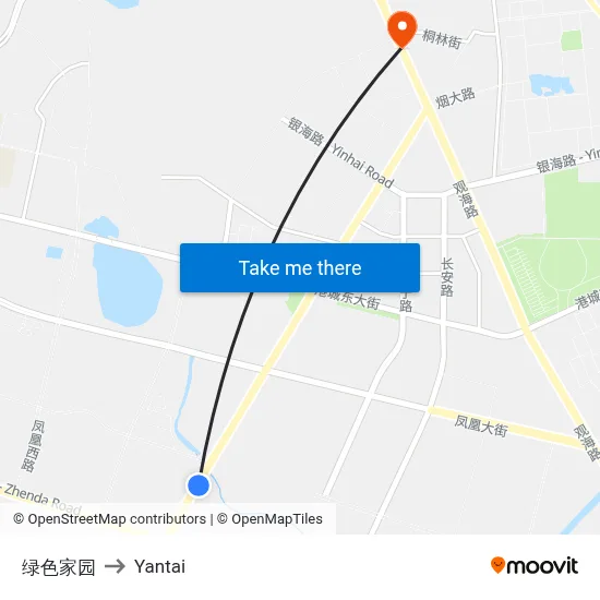 Green Home to Yantai map