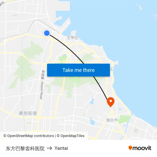 East Paris Dental Hospital to Yantai map