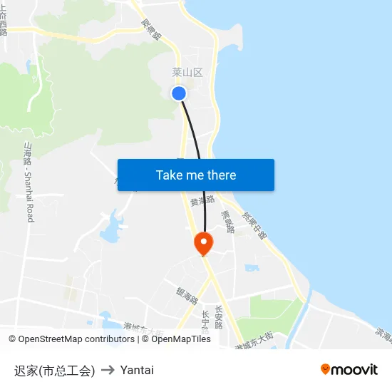 Chi Family (Municipal Trade Union) to Yantai map