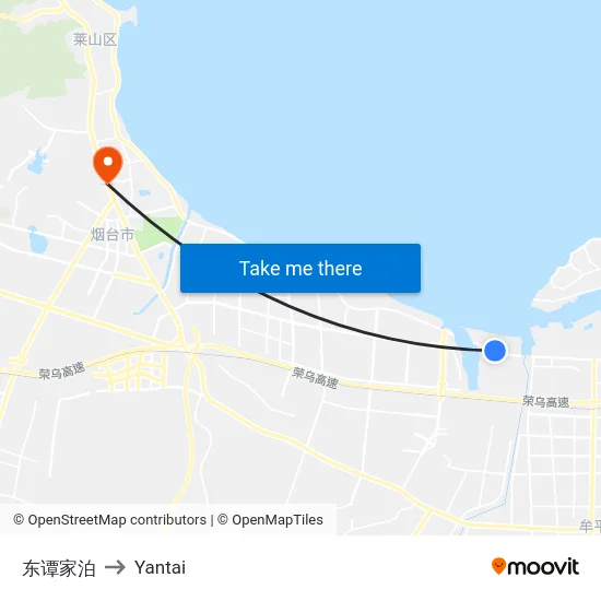 东谭家泊 to Yantai map