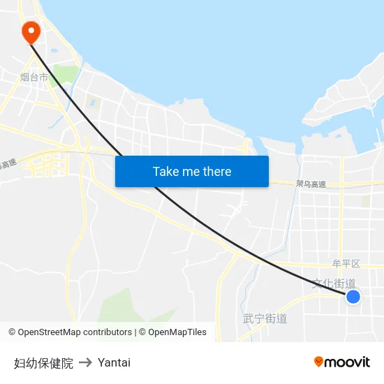 妇幼保健院 to Yantai map
