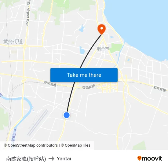 南陈家疃(招呼站) to Yantai map