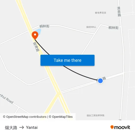 烟大路 to Yantai map