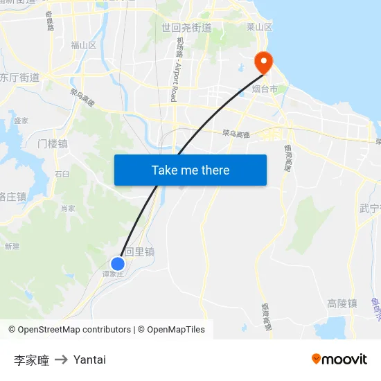 Li Jia Dun to Yantai map