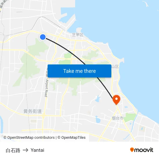 白石路 to Yantai map