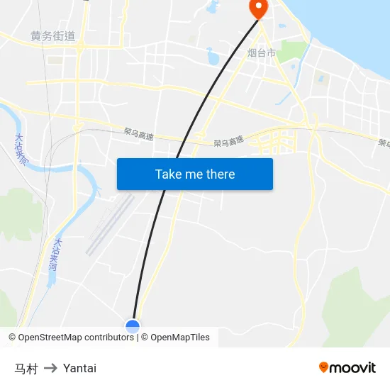 马村 to Yantai map