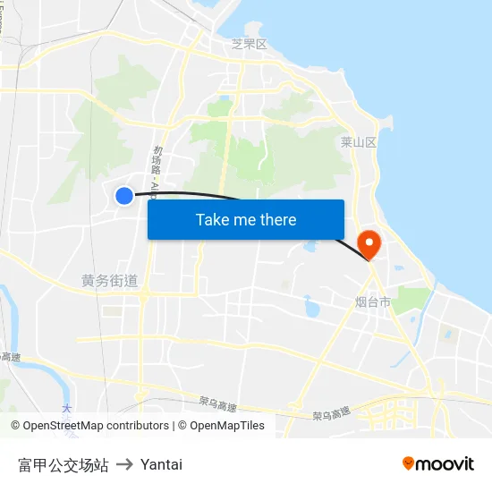 富甲公交场站 to Yantai map