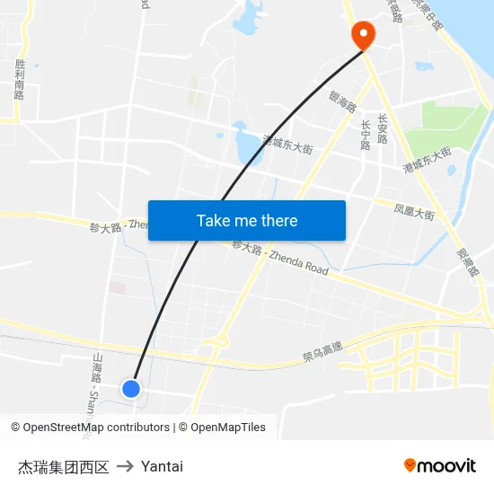 Jereh Group West Area to Yantai map