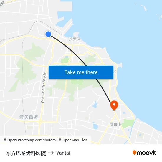 East Paris Dental Hospital to Yantai map