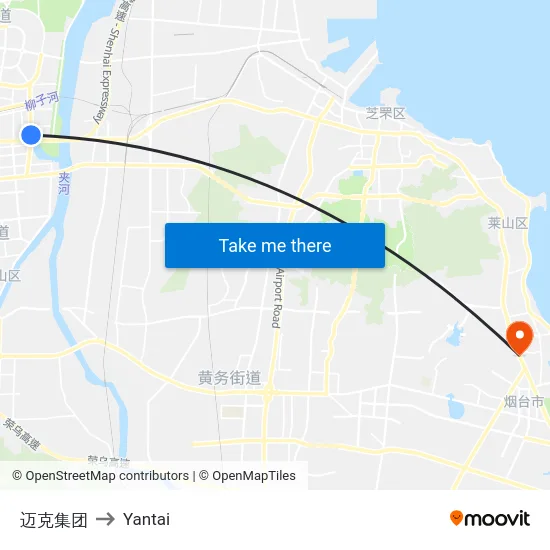 迈克集团 to Yantai map