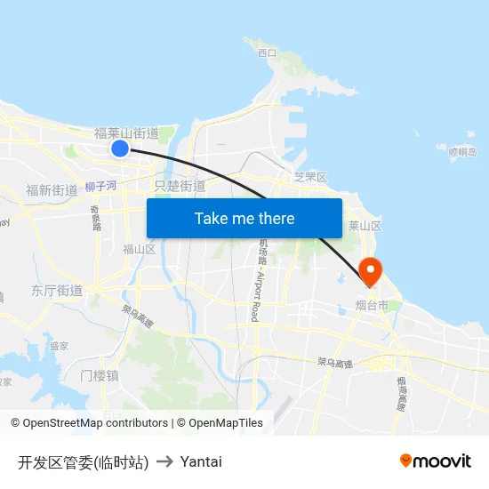 Development Zone Administration (Temporary Stop) to Yantai map
