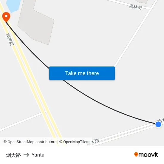 Yanda Road to Yantai map