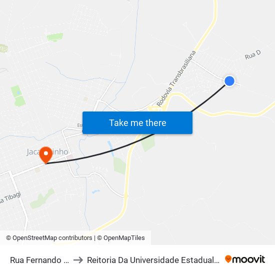 Rua Fernando Botareli, 670 to Reitoria Da Universidade Estadual Do Norte Do Paraná - Uenp map