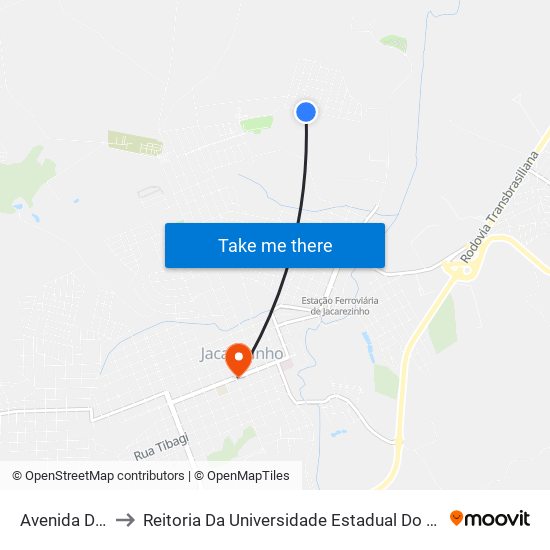 Avenida Dois, 507 to Reitoria Da Universidade Estadual Do Norte Do Paraná - Uenp map