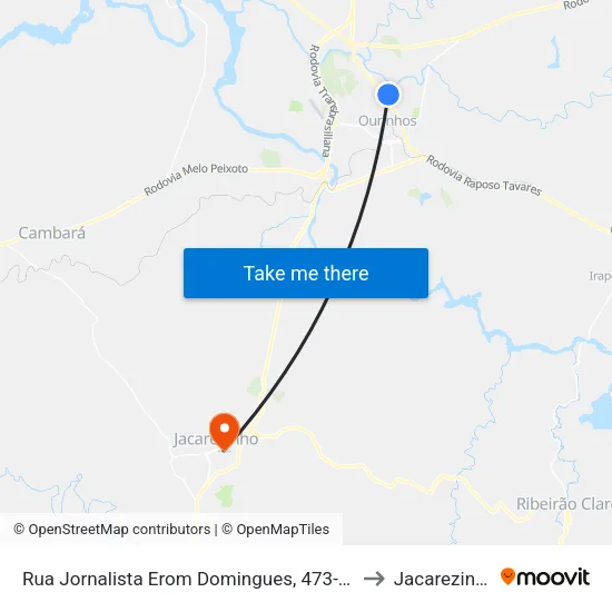 Rua Jornalista Erom Domingues, 473-537 to Jacarezinho map