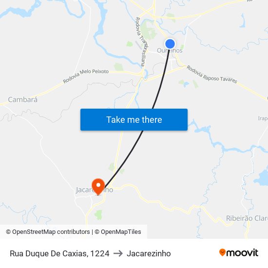 Rua Duque De Caxias, 1224 to Jacarezinho map