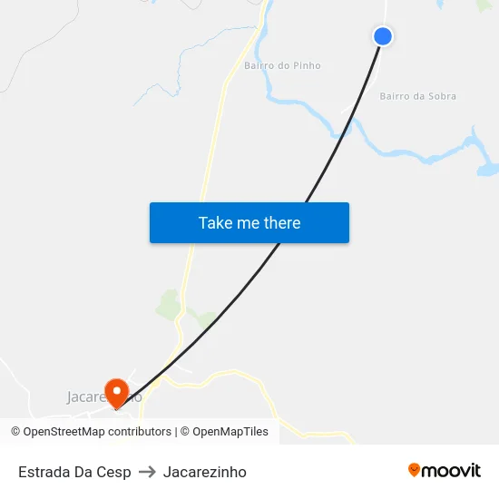 Estrada Da Cesp to Jacarezinho map
