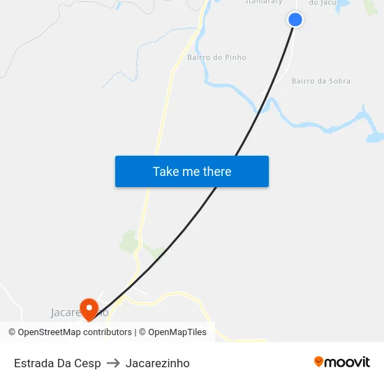 Estrada Da Cesp to Jacarezinho map
