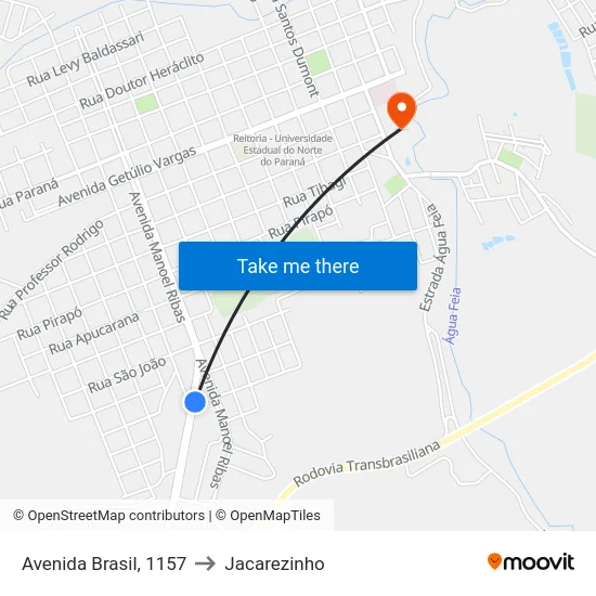 Avenida Brasil, 1157 to Jacarezinho map