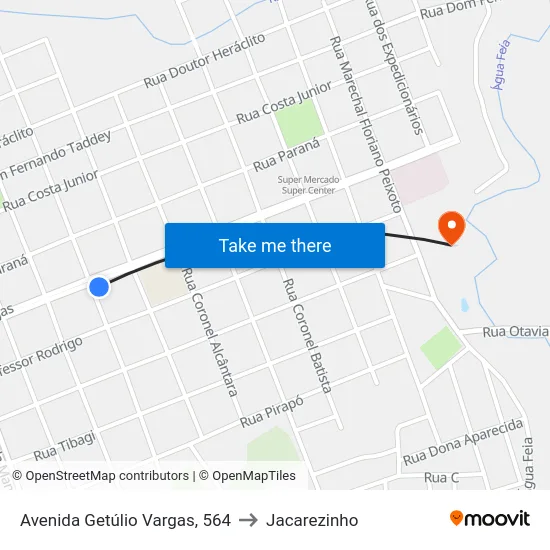 Avenida Getúlio Vargas, 564 to Jacarezinho map