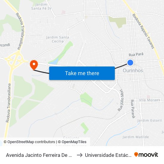 Avenida Jacinto Ferreira De Sá, 384-496 to Universidade Estácio De Sá map