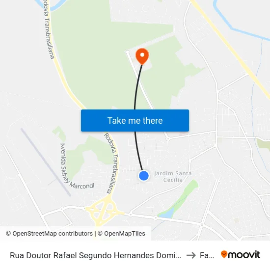 Rua Doutor Rafael Segundo Hernandes Domingues, 275 to Fatec map