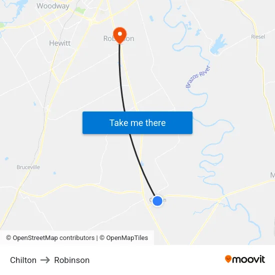 Chilton to Robinson map
