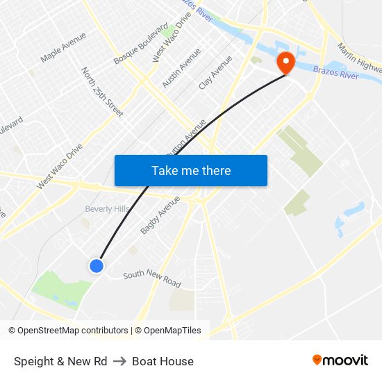 Speight & New Rd to Boat House map