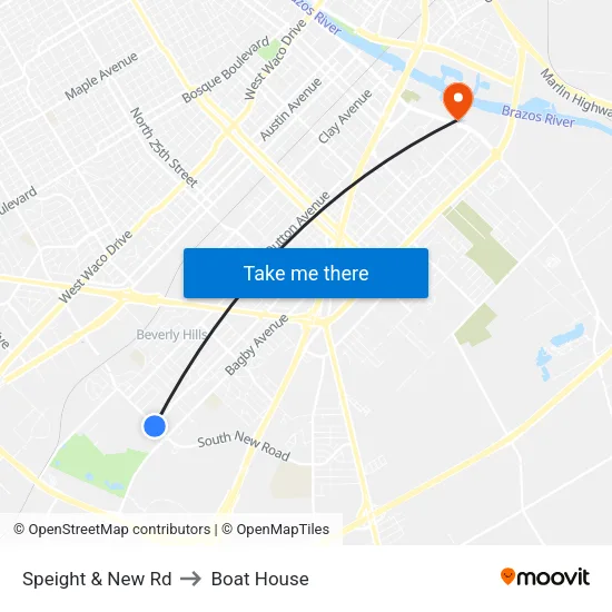 Speight & New Rd to Boat House map
