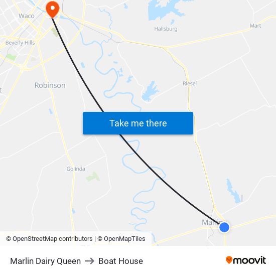 Marlin Dairy Queen to Boat House map