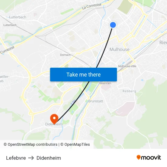 Lefebvre to Didenheim map