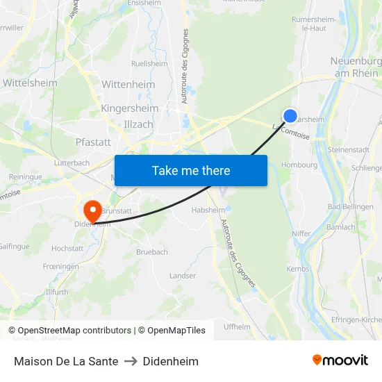 Maison De La Sante to Didenheim map