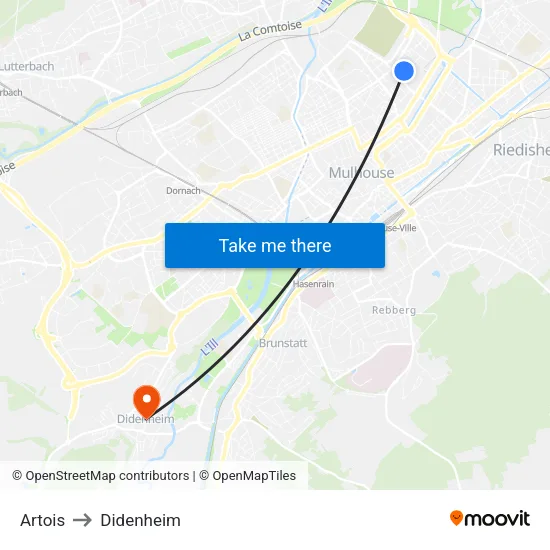 Artois to Didenheim map