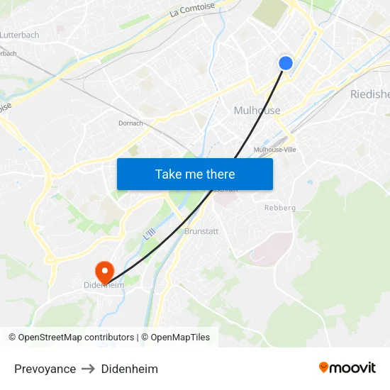 Prevoyance to Didenheim map