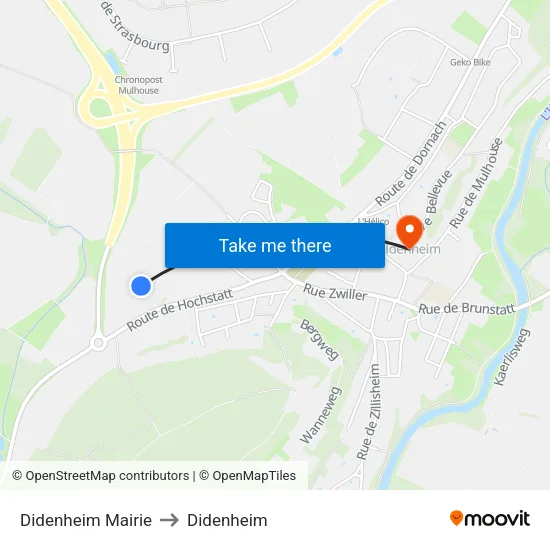 Didenheim Mairie to Didenheim map