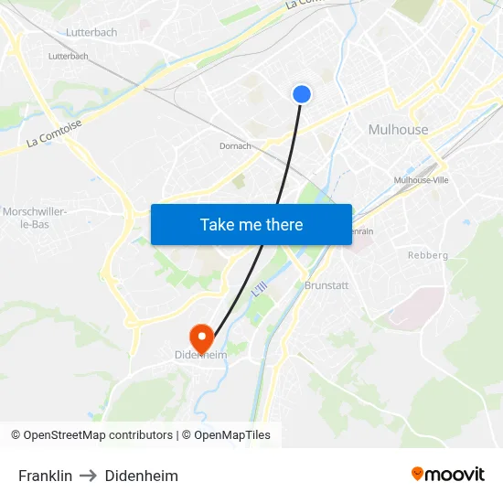 Franklin to Didenheim map