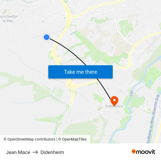 Jean Mace to Didenheim map