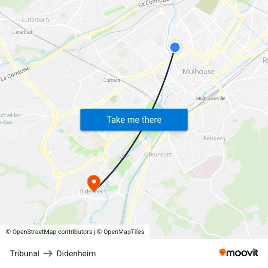 Tribunal to Didenheim map