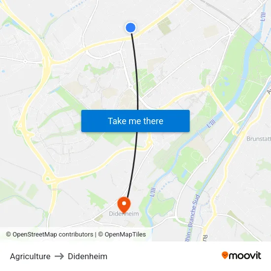 Agriculture to Didenheim map