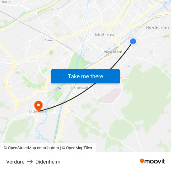 Verdure to Didenheim map