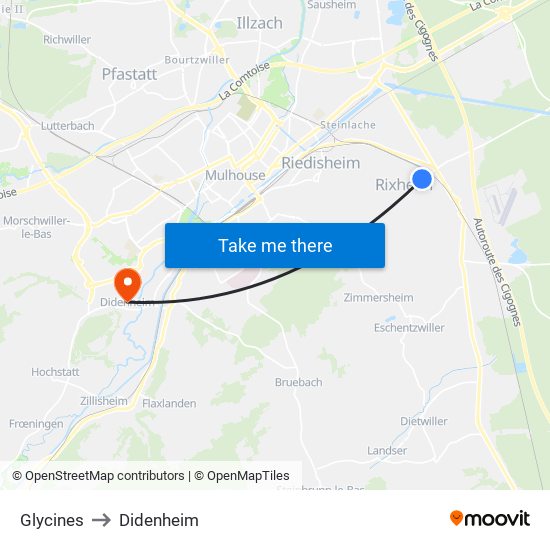 Glycines to Didenheim map