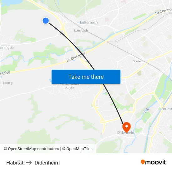 Habitat to Didenheim map
