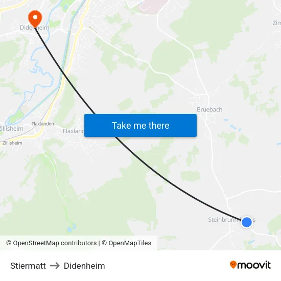 Stiermatt to Didenheim map
