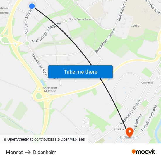 Monnet to Didenheim map