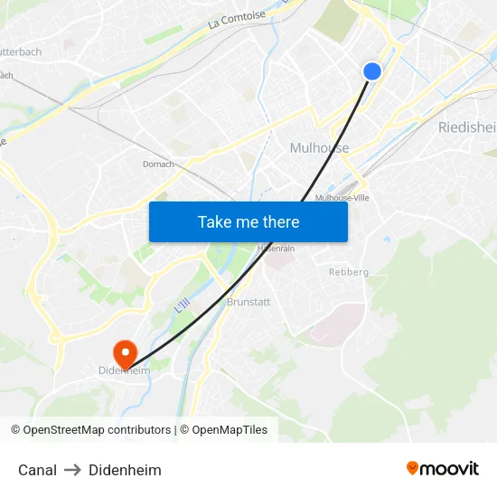 Canal to Didenheim map
